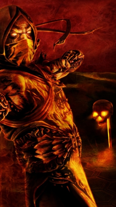Video Game Mortal Kombat, Scorpion (Mortal Kombat), 750x1334