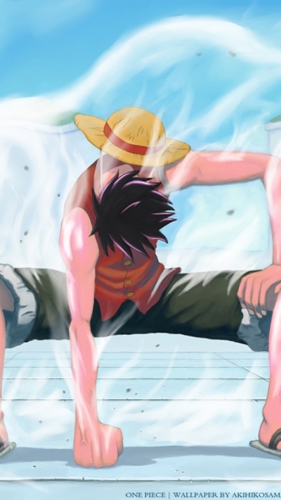 Anime One Piece, Monkey D. Luffy, 750x1334