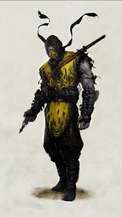 Video Game Mortal Kombat, Scorpion (Mortal Kombat), Warrior, 750x1334