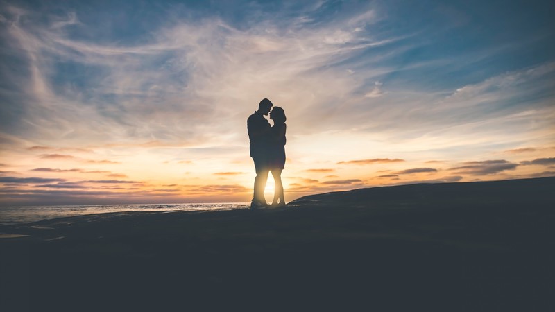 love image, couple, sky, 4k
