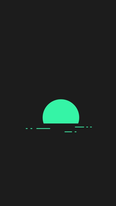 Artistic Sunset, Minimalist, Green, Black, 720x1280
