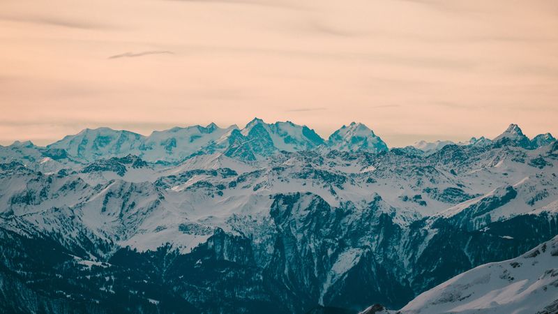 mountains, snow, mountain range, nature, landscape, 4k