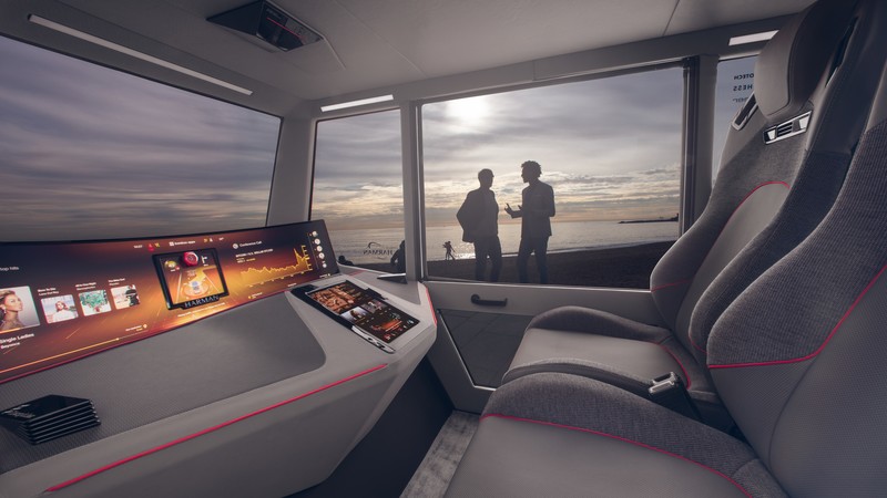 Rinspeed microSNAP, interior, 4K