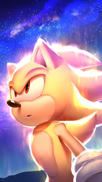 Video Game Sonic the Hedgehog, Red Eyes, Super Sonic, 720x1280