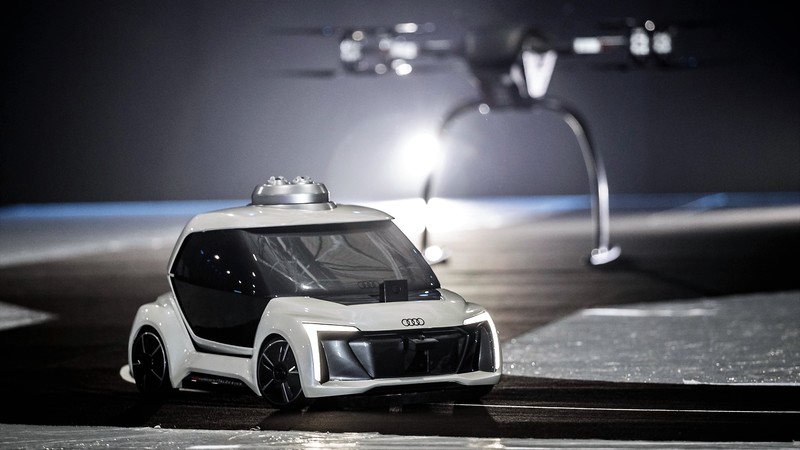 Audi Italdesign Pop.Up Next, flying taxi, 4K