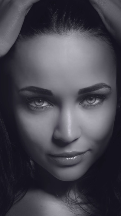 Women Angelina Petrova, Face, Model, Black and White, 720x1280