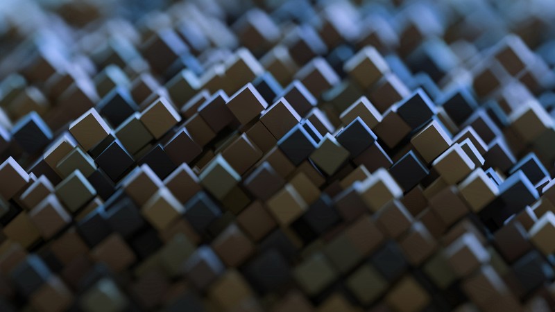 3D, 4k, abstract, cubes