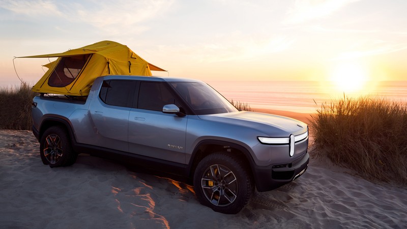 Rivian R1T, SUV, electric cars, 4K