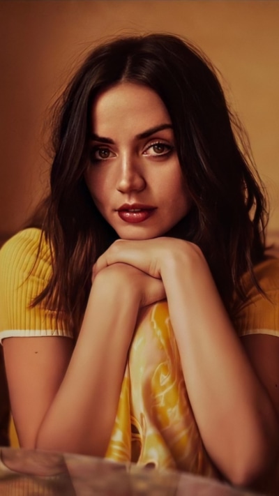 Celebrity Ana de Armas, Cuban, Brown Eyes, Actress, Lipstick, Black Hair, 720x1280