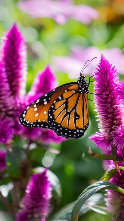 Animal Butterfly, Purple Flower, Macro, Flower, 720x1280