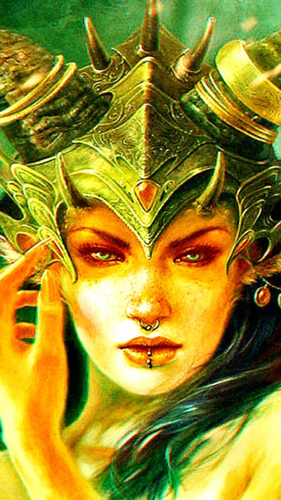 Fantasy Demon, Piercing, Helmet, Horns, 720x1280