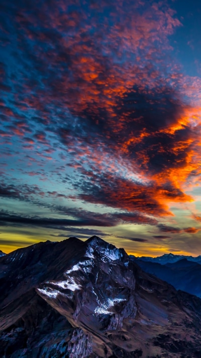 Earth Sunset, Cloud, Sky, Mountain, 720x1280