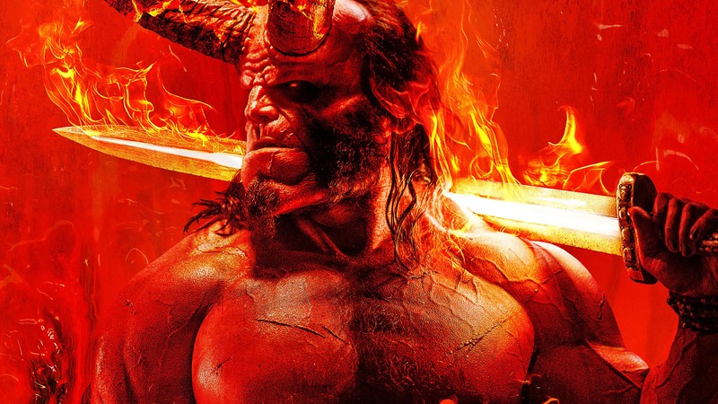 Hellboy, David Harbour, poster, 4K