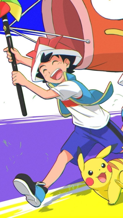 Anime Pokémon, Pikachu, Ash Ketchum, 720x1280