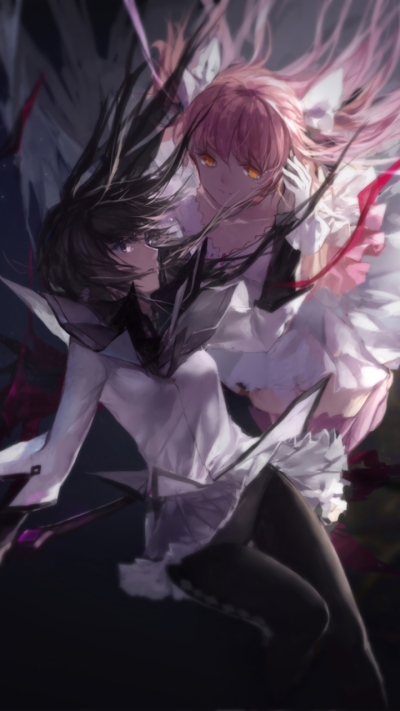 Anime Puella Magi Madoka Magica, Homura Akemi, Madoka Kaname, 720x1280