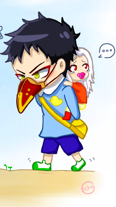 Anime My Hero Academia, Eri (My Hero Academia), Overhaul (My Hero Academia), Chibi, 720x1280