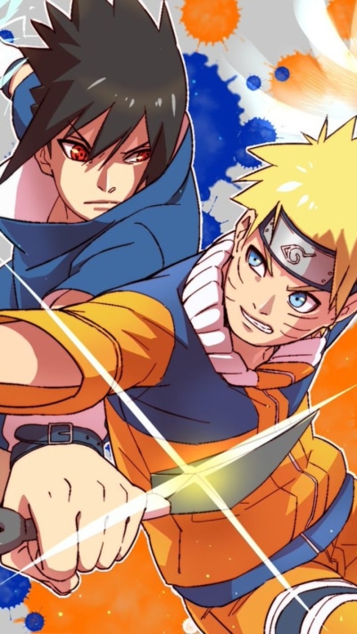 Anime Naruto, Naruto Uzumaki, Sasuke Uchiha, 720x1280
