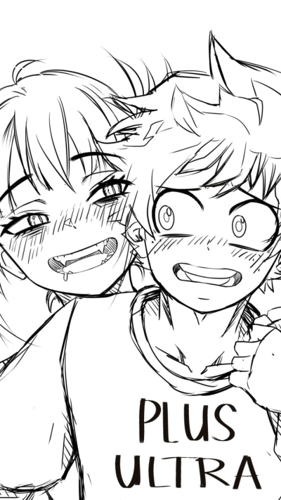 Anime My Hero Academia, Himiko Toga, Izuku Midoriya, 720x1280