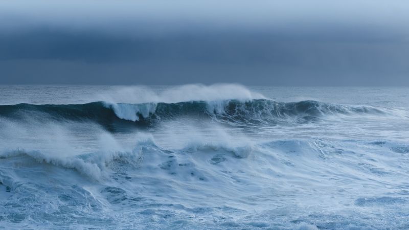 waves, sea, water, storm, 4k