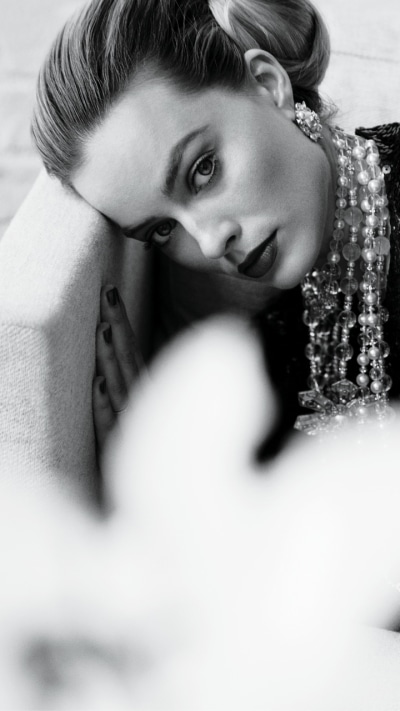 Celebrity Margot Robbie, Black and White, Actress, Australian, 720x1280