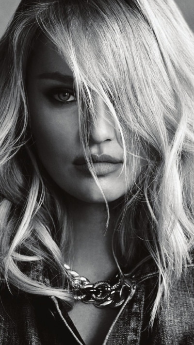 Women Candice Swanepoel, South African, Model, Black and White, Blonde, 720x1280