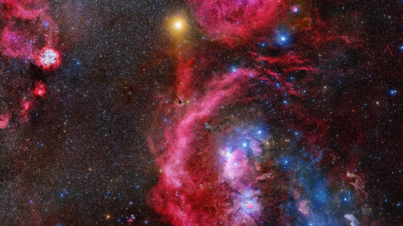 Galaxy, stars, Orion, 4K