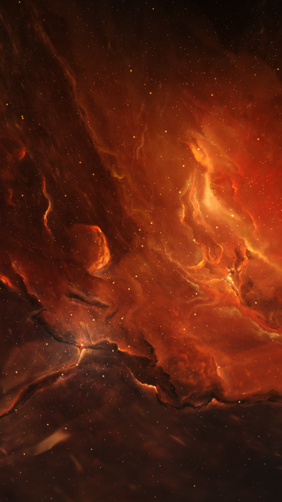 Sci Fi Nebula, Space, Stars, Orange (Color), 720x1280