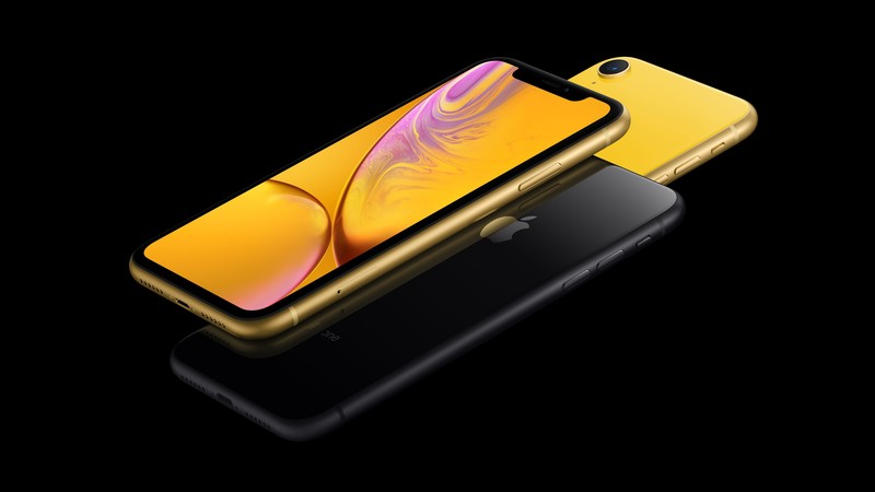 iPhone XR, gold, black, yellow, 4K, smartphone, Apple September 2018 Event