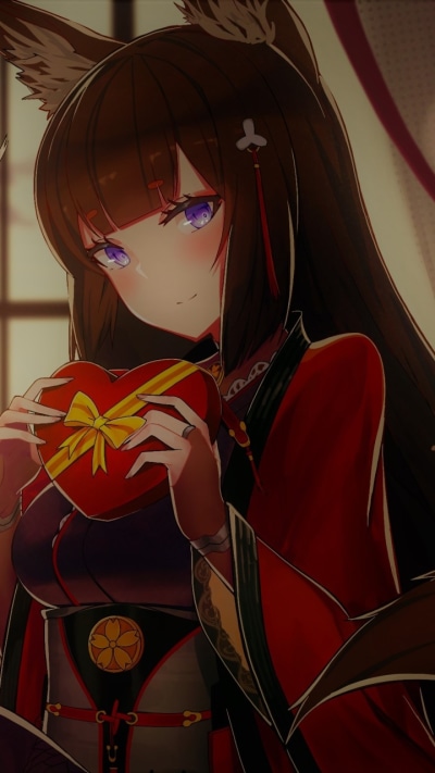 Anime Azur Lane, Animal Ears, Amagi (Azur Lane), 720x1280