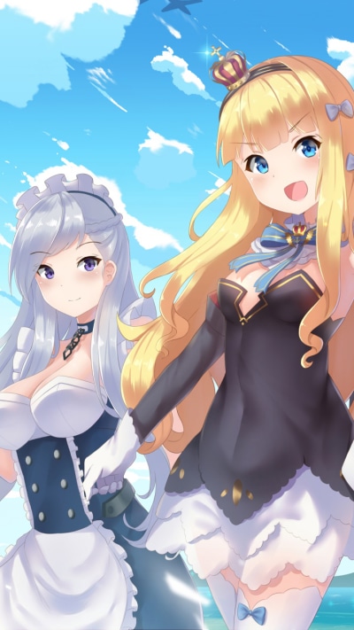 Anime Azur Lane, Illustrious (Azur Lane), Warspite (Azur Lane), Unicorn (Azur Lane), 720x1280