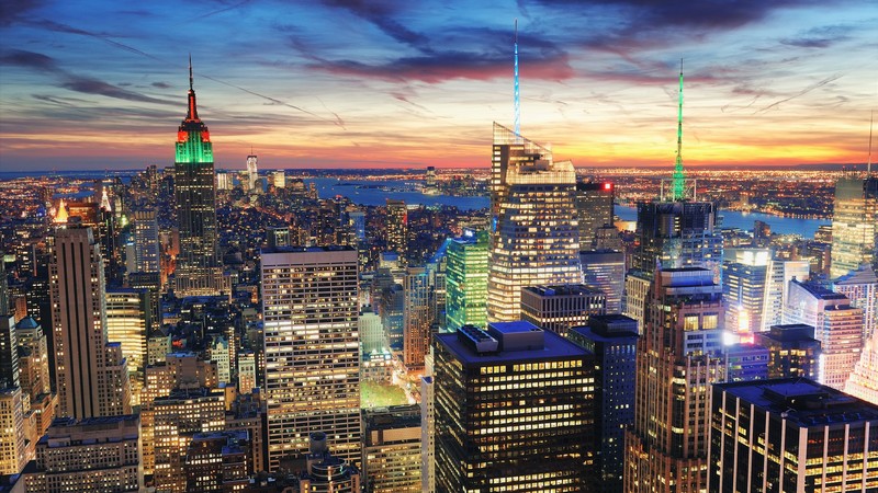 New York city, USA, skyscrapers, 4K