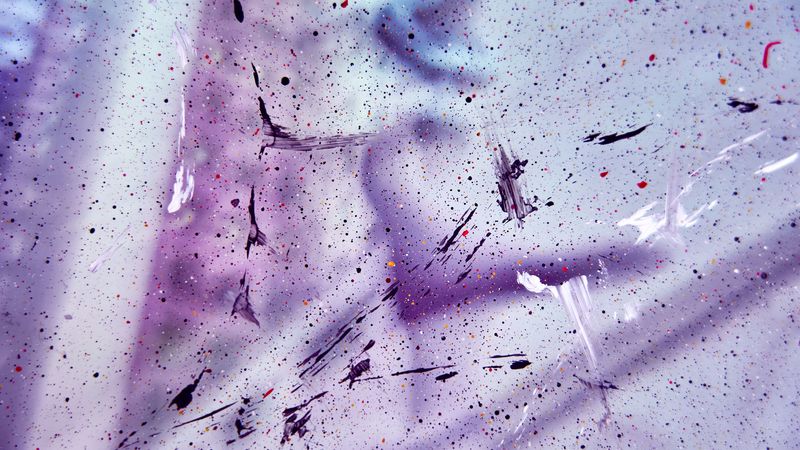 splashes, stains, paint, colored spots, gradient, 4k