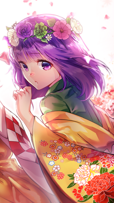 Anime Touhou, Headdress, Hieda No Akyuu, Japanese Clothes, Pink Hair, 720x1280