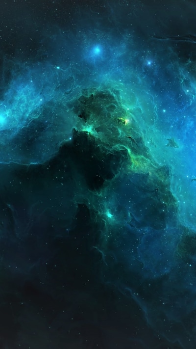Sci Fi Nebula, Blue, Stars, Space, 720x1280