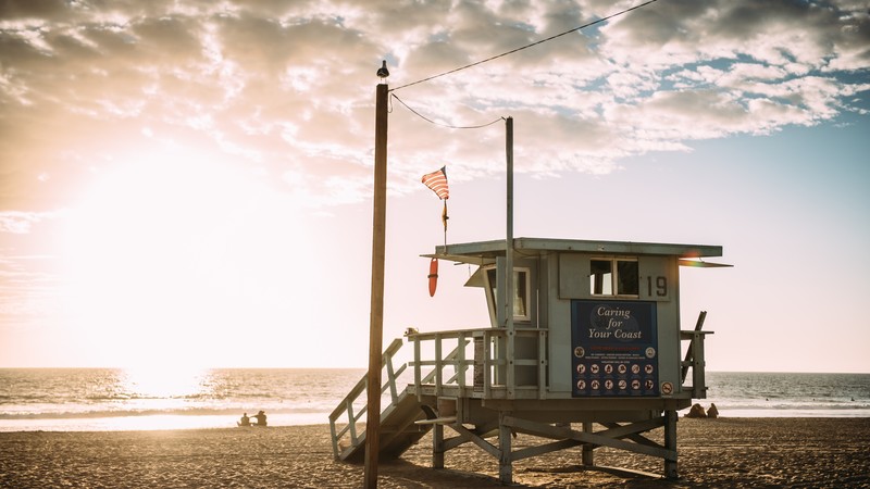 Los Angeles, beach, USA, 6K
