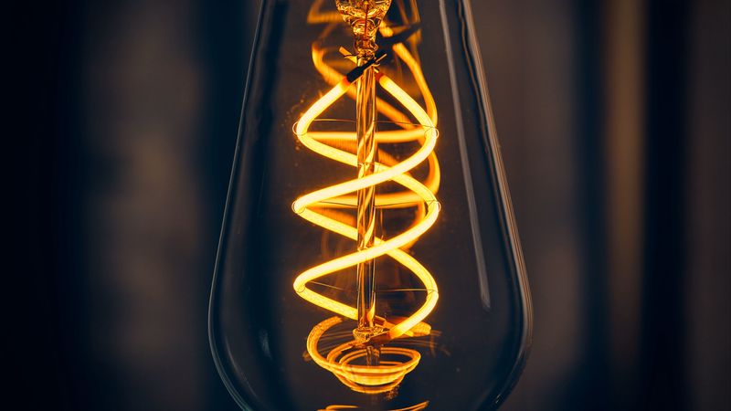 lamp, lighting, spiral, shine, 4k