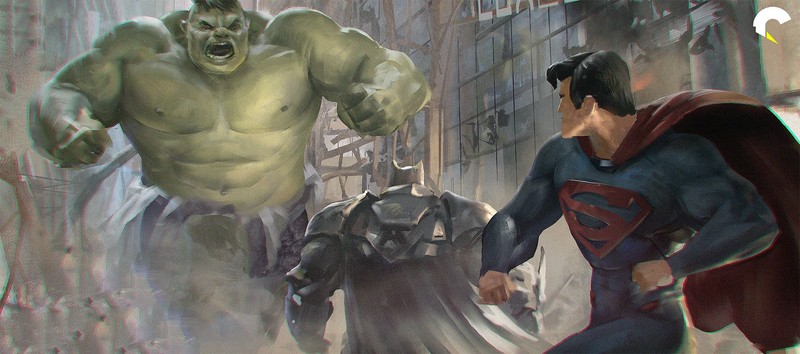 superman, batman, hulk, artwork, artist, hd, artstation