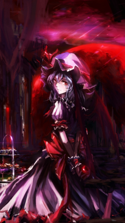 Anime Touhou, Remilia Scarlet, 720x1280