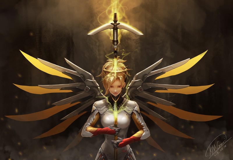 mercy overwatch, overwatch, games, xbox games, ps games, pc games, hd, artwork, artist, digital art