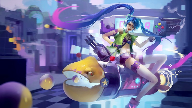 jinx league of legends, league of legends, games, hd, anime, 4k, 5k