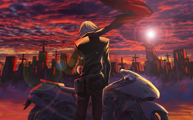 anime, artwork, hd, 4k, sunset, artist, digital art