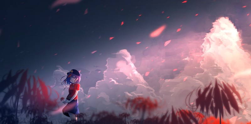 touhou, anime girl, anime, artist, digital art, hd