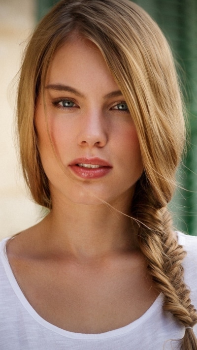 Women Model, Blonde, Braid, Blue Eyes, Face, 720x1280
