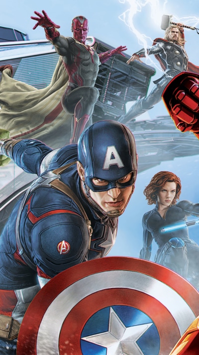 Movie The Avengers, Avengers, Captain America, Vision (Marvel Comics), Thor, Black Widow, 720x1280