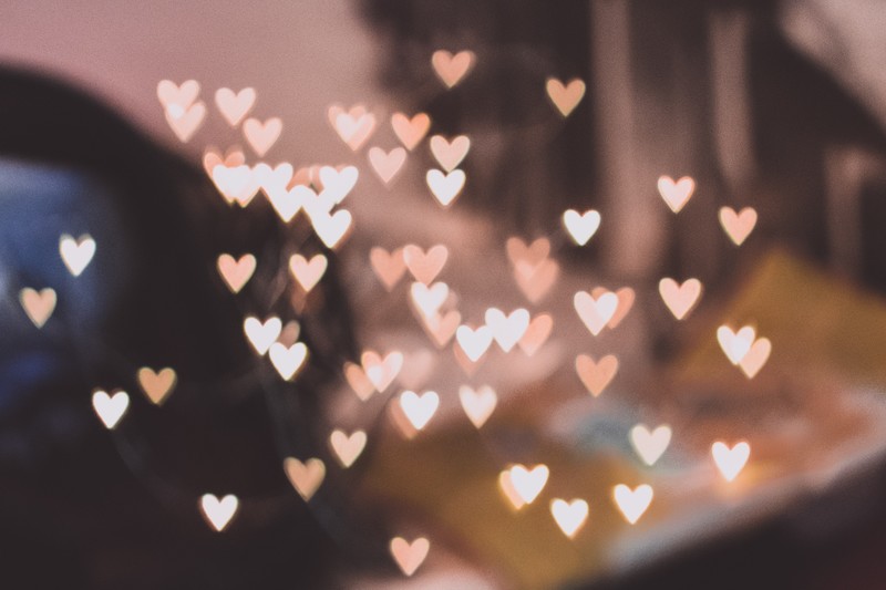 bokeh effect, blur, hd, photography, 4k, heart