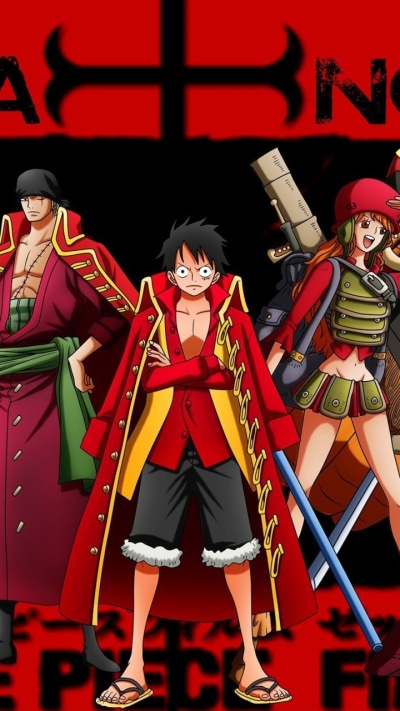 Anime One Piece, Monkey D. Luffy, Nami (One Piece), Roronoa Zoro, 720x1280