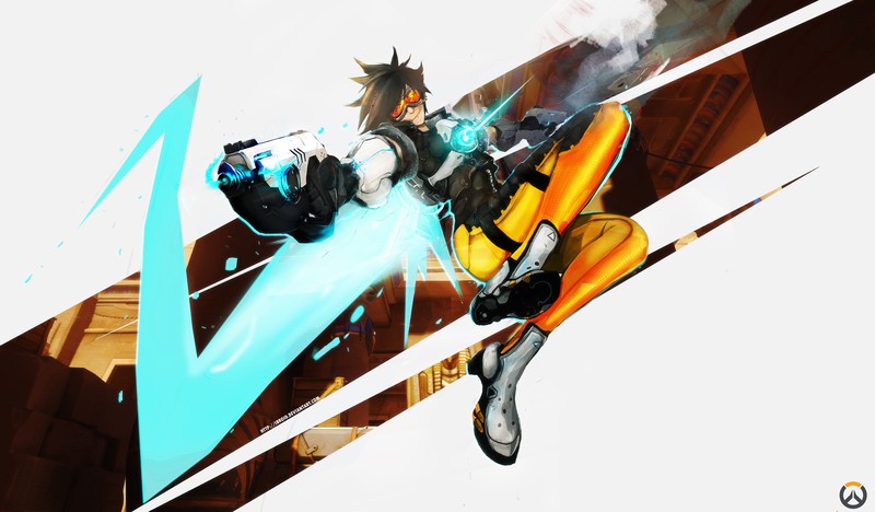 tracer overwatch, overwatch, games, artwork, hd, 4k, 5k