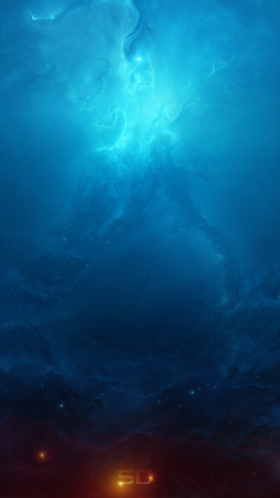 Sci Fi Nebula, Space, Blue, 720x1280