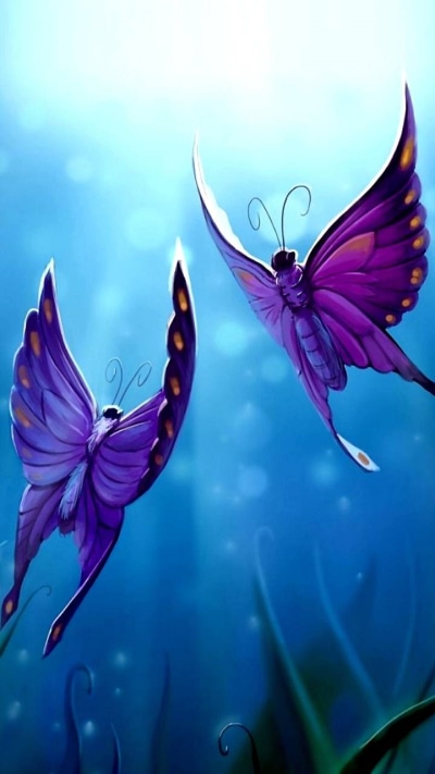 Artistic Butterfly, Purple, 720x1280