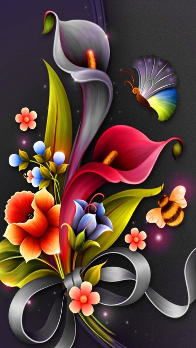 Artistic Flower, Colorful, Colors, Bouquet, 720x1280